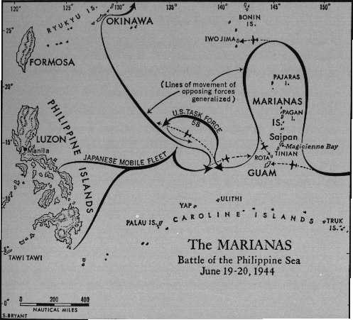 Battle Of Philippine Sea Map